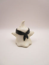 Halloween folk art spooky black masked ghost