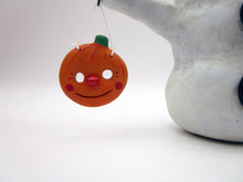 Christmas + Halloween folk art snowman with two masks