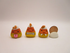 Halloween folk art small silly set of 3 candy corns