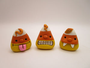 Halloween folk art small silly set of 3 candy corns