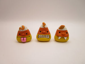 Halloween folk art small silly set of 3 candy corns