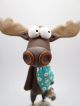 Christmas MOOSE with chicken toy