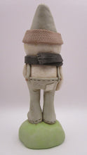 Spring folk art SNOWMAN "finders keepers" series found mushroom
