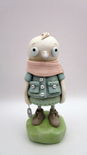 Spring folk art "finders keepers" series bird with found button