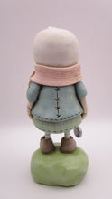 Spring folk art "finders keepers" series bird with found button