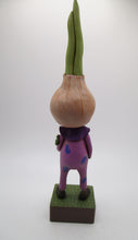 Garden summer folk art ONION man wearing eggplant suit - misc