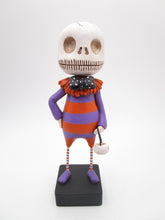 Halloween Skelly Skeleton in striped suit with bow tie