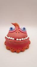 Monster blob pink salmon orange with wacky teeth