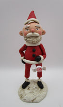 Christmas folk art PAPER CLAY Santa Claus