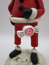 Christmas folk art PAPER CLAY Santa Claus
