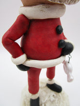 Christmas folk art PAPER CLAY Santa Claus