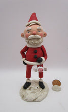 Christmas folk art PAPER CLAY Santa Claus