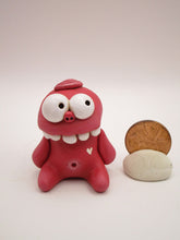Valentine small adorable raspberry pink monster