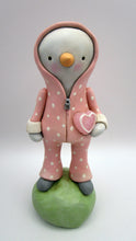 Valentine folk art snowman man pink heart theme