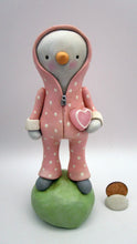 Valentine folk art snowman man pink heart theme