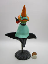 Halloween folk art "Premier" zombie riding a raven