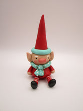Christmas folk art sitting elf