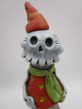 Halloween folk art skelly skeleton moon and stars