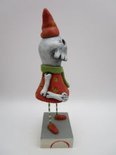 Halloween folk art skelly skeleton moon and stars