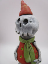 Halloween folk art skelly skeleton moon and stars