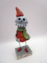 Halloween folk art skelly skeleton moon and stars