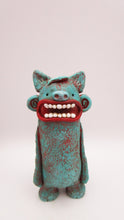 Monster folk art with textured "fur" stunning colors