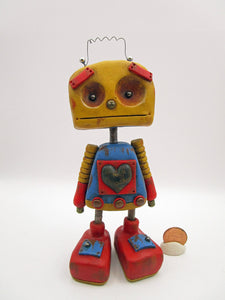 Robot Monster with metal heart and metal accents