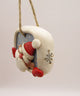 Christmas folk art ornament with Santa