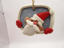 Christmas folk art ornament with Santa