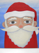 Christmas folk art Santa Claus painting original