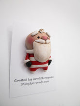 Christmas PIN Santa with red and white stripe suit READY to wear
