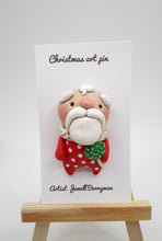 Christmas PIN Santa red polka dots and candy READY to wear