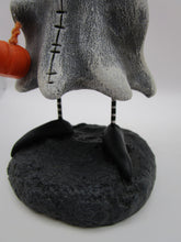 Halloween Skelly Ghost with see thru eyes - one of a kind signed folk art