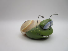 Shell MONSTER green and beige with wacky teeth