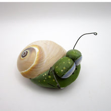Shell MONSTER green and beige with wacky teeth