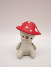 Spring folk art or Christmas folk art sitting mushroom character