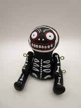 Halloween folk art articulated spooky skeleton character