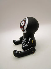 Halloween folk art articulated spooky skeleton character