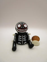Halloween folk art articulated spooky skeleton character