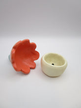 Halloween trinket box pastels skull and polka dots with black heart inside