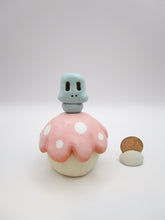 Halloween trinket box pastels skull and polka dots with black heart inside