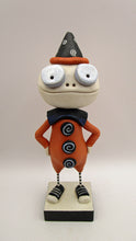 Halloween folk art skelly skeleton with sneakers and party hat