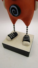 Halloween folk art skelly skeleton with sneakers and party hat