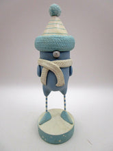 Christmas folk art light blue snowbird