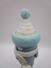 Christmas folk art light blue snowbird