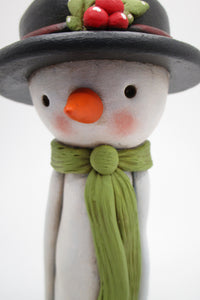 Christmas folk art snowman snowgirl Pumpkinseeds favorite!