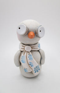 Christmas snowman with snowflake scarf