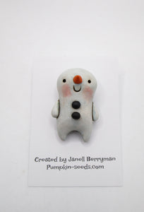 Christmas PIN snowman cutie READY to wear