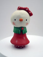 Christmas folk art small snow girl