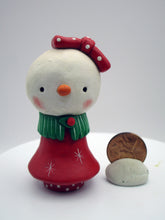 Christmas folk art small snow girl